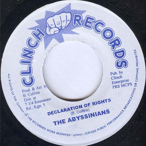 Abyssinians - Declaration Rights : 7inch
