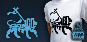 Congo Natty - White - Black Lion Logo : T-SHIRT