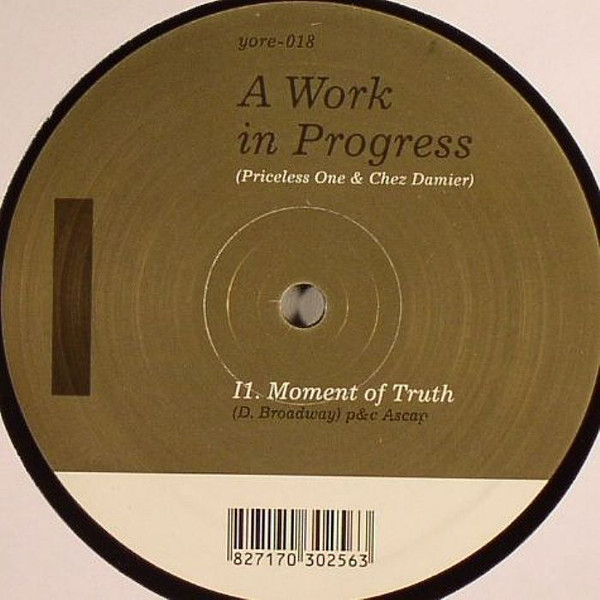 Priceless One & Chez Damier - A WORK IN PROGRESS : 12inch