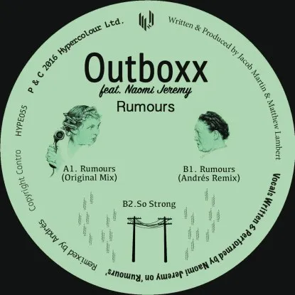 Outboxx Feat. Naomi Jeremy - Rumours, Andrés Remix : 12inch