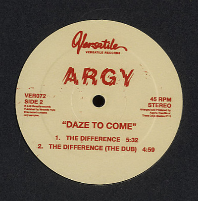 Argy - Daze To Come / The Difference : 12inch