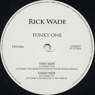 Rick Wade - Funky One : 12inch