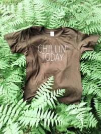 Chillin`today.. - CHILLIN`TODAY..T Shirt Charcoal Brown  Size Men's XL : T SHIRT