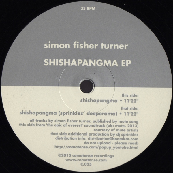 Simon Fisher Turner - Shishapangma EP : 12inch