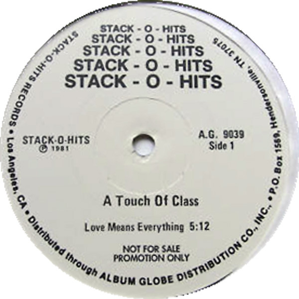 A Touch Of Class - Love Means Everything : 12inch