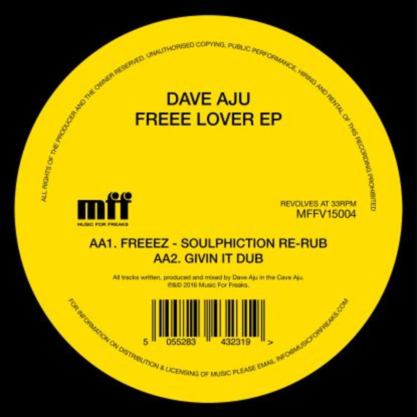 Dave Aju - Free Lover EP : 12inch