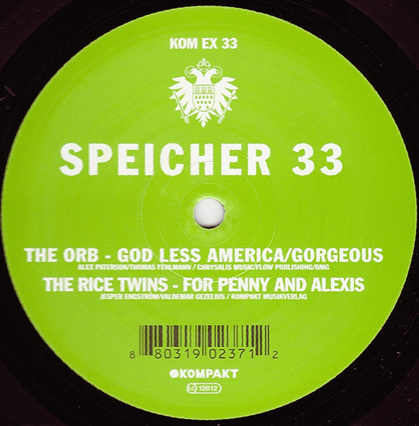 The Orb / The Rice Twins - Speicher 33 : 12inch