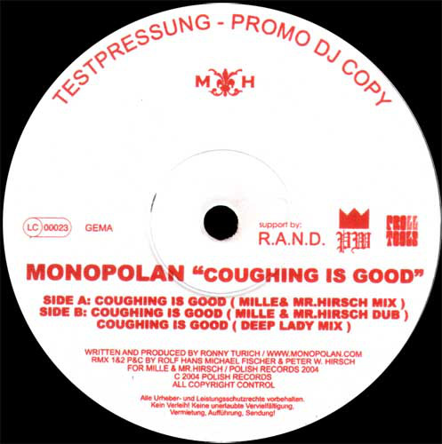 Monopolan - Coughing Is Good : 12inch