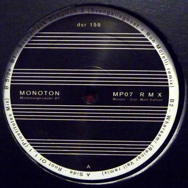 Monoton - MP07 Prostitutes,Svengalighost & R.Morelli rmxs : 12inch