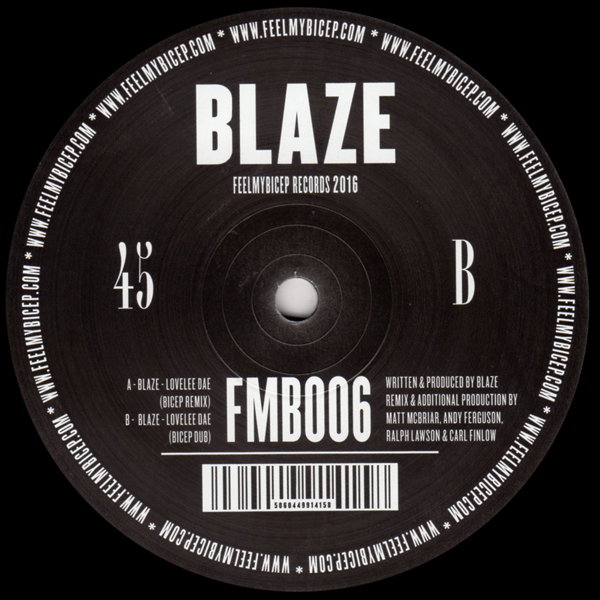 Blaze - Lovelee Dae (Bicep Remixes) : 12inch and digital