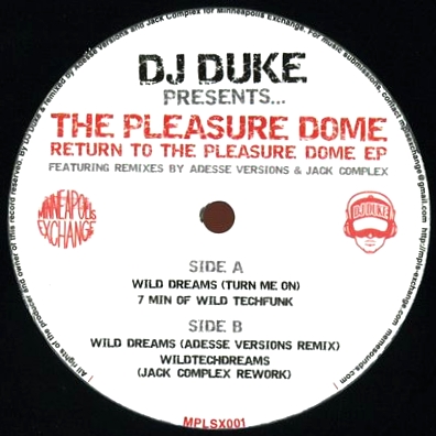 DJ Duke Presents The Pleasure Dome - Return To The Pleasure Dome EP (includes Adesse versions remix) : 12inch