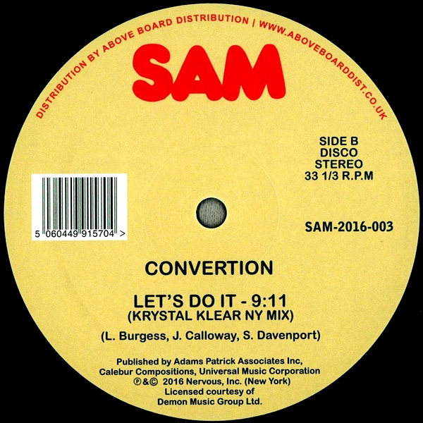 Convertion - LET&#039;S DO IT (KRYSTAL KLEAR Remix) : 12inch