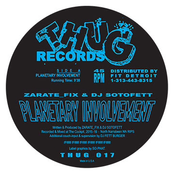 ZARATE_FIX &amp; DJ SOTOFETT - Planetary Involvement : 12inch