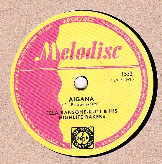 Fela Ransome-Kuti & His Highlife Rakers - Fela’s Special : 7inch