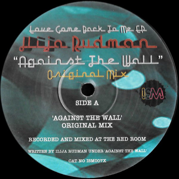 Ilija Rudman - Against the wall : 12inch