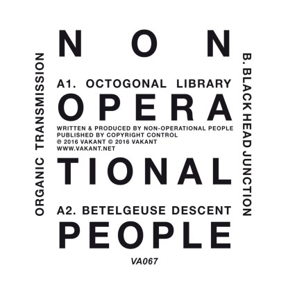 Non-Operational People - Organic Transmission : 12inch
