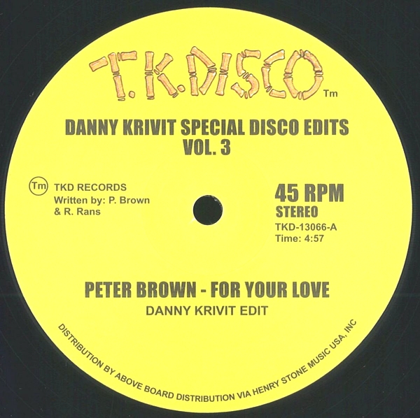 Peter Brown / Jimmy Mcgriff - DANNY KRIVIT SPECIAL DISCO EDITS VOL.3 : 12inch