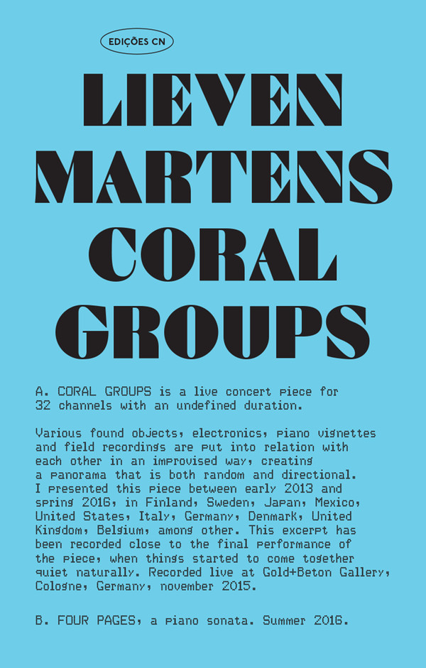 Lieven Martens - Coral Groups : Cassette