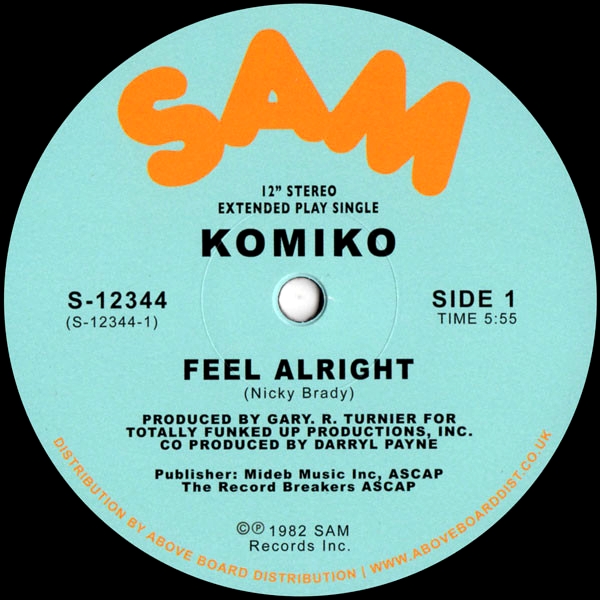 Komiko - Feel Alright : 12inch