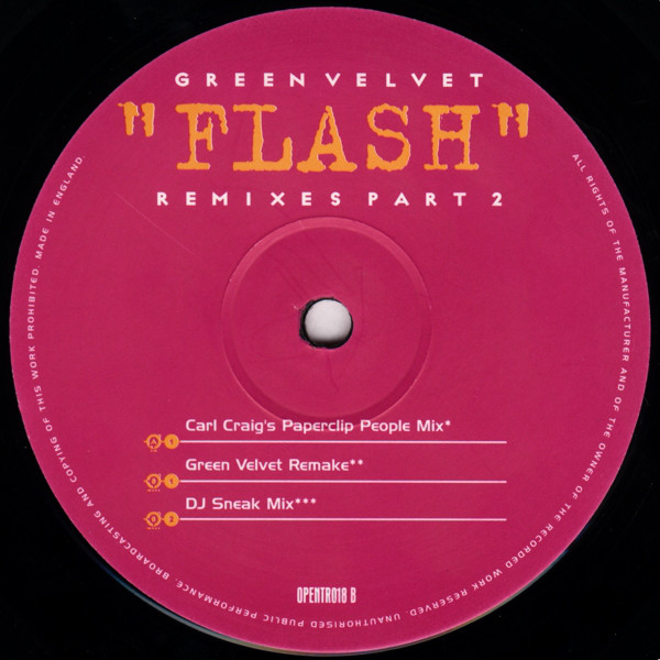 Green Velvet - Flash (Remixes Part 2) : 12inch
