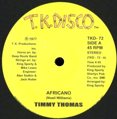 Timmy Thomas - AFRICANO : 12inch
