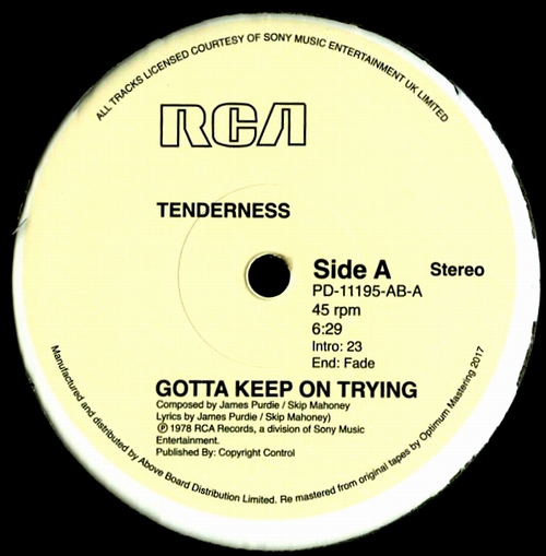 Tenderness - Keep On Trying / Telly Love : 12inch