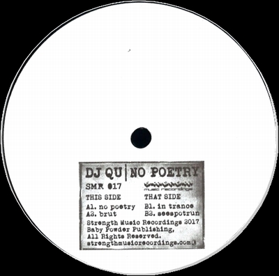 DJ Qu - No Poetry : 12inch