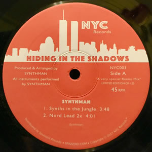 Synthman / Kozmik Funk - Hiding In The Shadows : 12inch