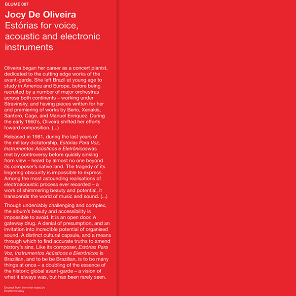 Jocy De Oliveira - Estórias Para Voz, Instrumentos Acústicos e Eletrônic : LP