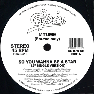 Mtume - So You Wanna Be A Star (Danny Krivit Edit) : 12inch