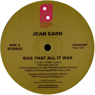 Jean Carn - Was That All It Was / Don&#039;t Let It Go to Your Head : 12inch