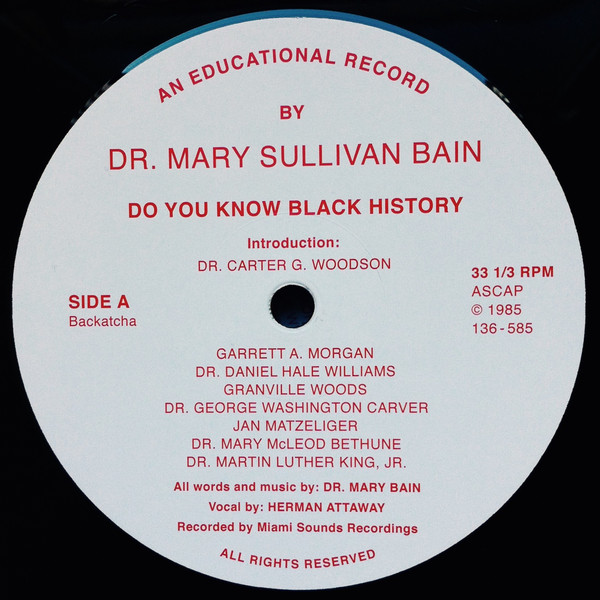 Dr. Mary Sullivan Bain - Do You Know Black History : 12inch