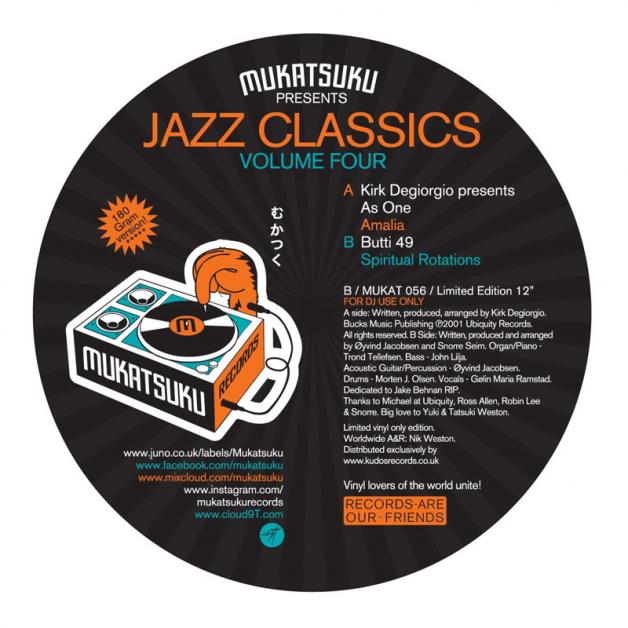 Kirk Degiorgio Presents As One & Butti 49 - Jazz Classics Volume.4 : 12inch
