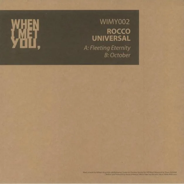 Rocco Universal - FLEETING ETERNITY : 12inch