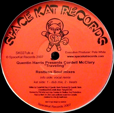 Quentin Harris Presents Cordell Mcclary - Traveling (Restless Soul Mixes) : 12inch