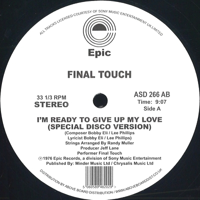 Final Touch - I'm Ready To Give Up My Love (Special Disco Version)