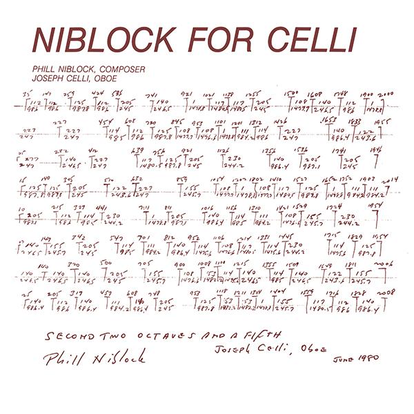 Phill Niblock - Niblock For Celli / Celli Plays Niblock : LP