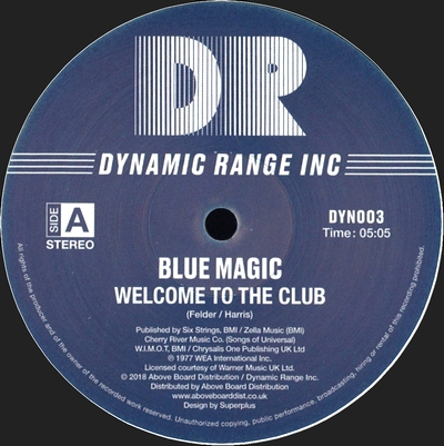 Blue Magic - WELCOME TO THE CLUB / LOOK ME UP (incl. TOM MOULTON REMIX) : 12inch