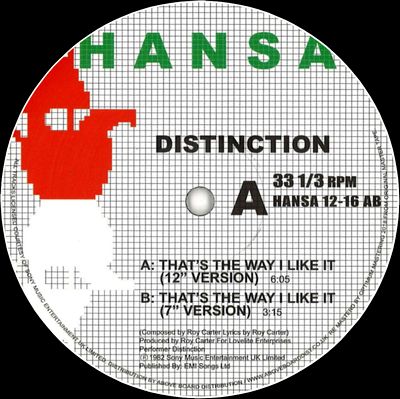 Distinction - THAT&#039;S THE WAY I LIKE IT : 12inch