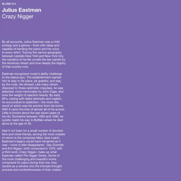 Julius Eastman - Crazy Nigger : LP