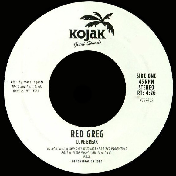 Red Greg - Love Break / Burning : 7inch