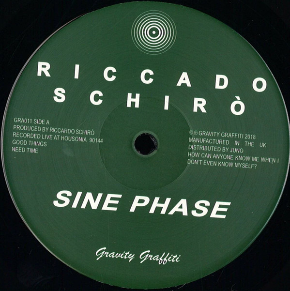 Riccardo Schiro / Gg Fx - Sine Phase : 12inch