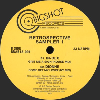 Various Artists - Big Shot Records Retrospective Sampler 1 : 12inch