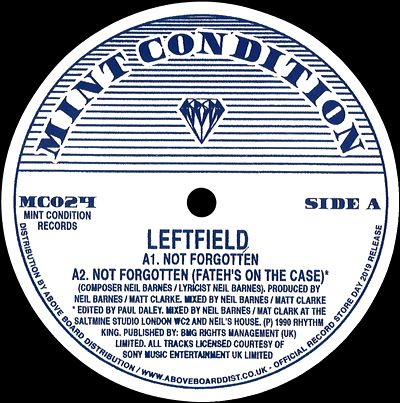 Leftfield - Not Forgotten : 12inch