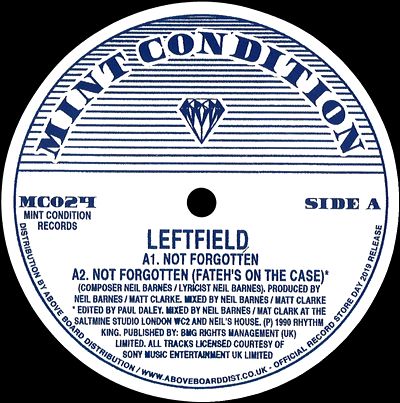Leftfield - Not Forgotten : 12inch