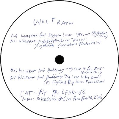 Wolfram Feat. Egyptian Lover, Haddaway - Remix EP (incl. Westbam / Dj Gigola & RIP Mix) : 12inch