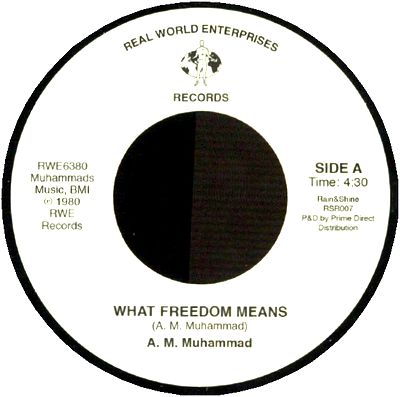 A.M. Muhammad - What Freedom Means / Tenderly : 7inch