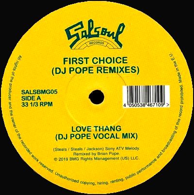 First Choice - Love Thang (DJ Pope Remixes) : 12inch