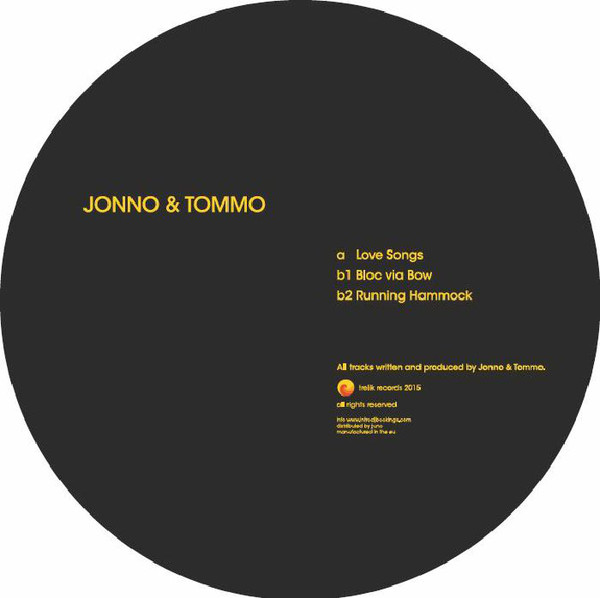 Jonno & Tommo - Love Songs : 12inch