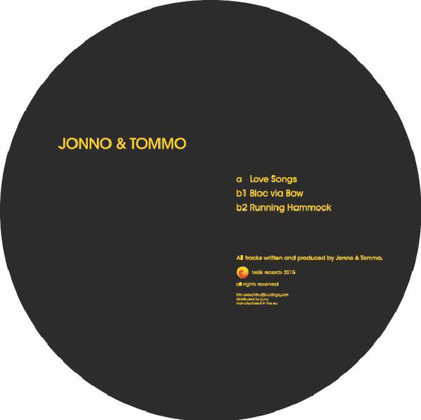 Jonno & Tommo - Love Songs
